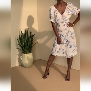 RW&CO. Light Pink and Blue Flower Dress in XS